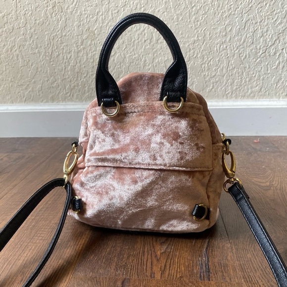 Steve Madden Pink Velvet Mini Backpack - Picture 8 of 12